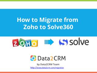 Instructions on Smooth Zoho to Solve360 Migration