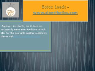 Botox Leed - www.claesthetics.com