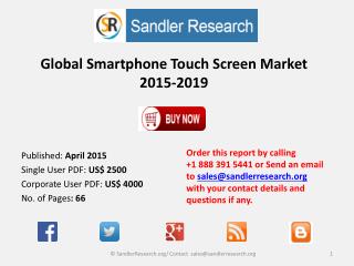 Global Smartphone Touch Screen Market 2015-2019