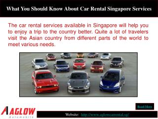 What You Should Know About Car Rental Singapore Services