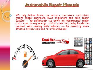 Repair Manuals For Cars