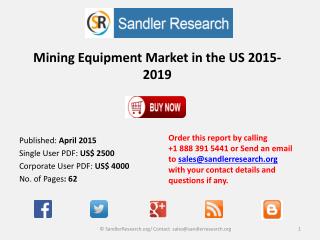 Mining Equipment Market in the US 2015-2019