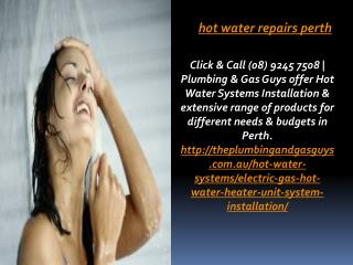 Hot Water Repairs Perth