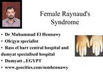 Female Raynauds Syndrome