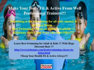 Swimming Classes in Dubai @ Special Price offer!!