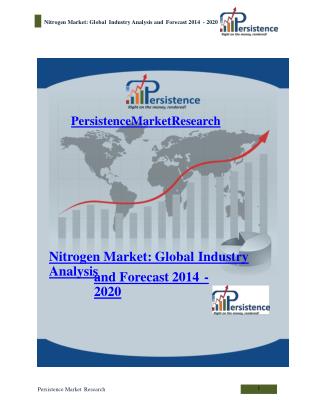 Nitrogen Market: Global Industry Analysis and Forecast 2014