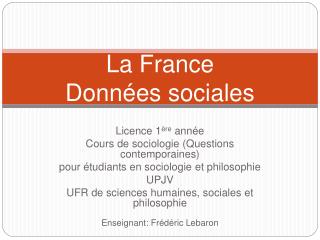 La France Données sociales