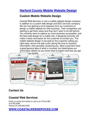Harford County Mobile Website Design