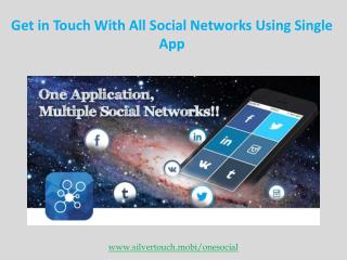 Social networking OneSocial Mobile App