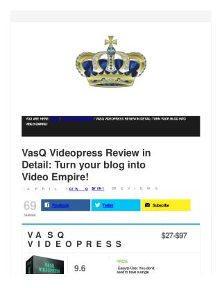 VasQ Videopress detail review and special bonuses included