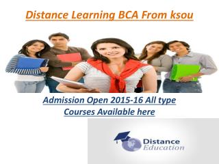 Distance Learning BCA From ksou