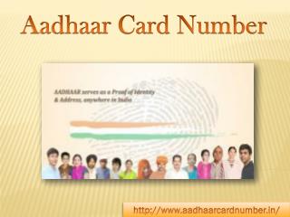 Aadhaar Card Number