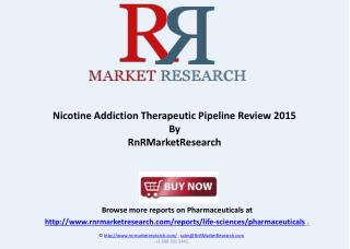 Nicotine Addiction – Pipeline Review, H1 2015