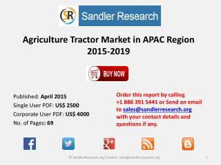 Agriculture Tractor Market in APAC Region 2015-2019