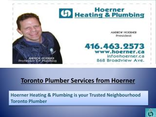 Toronto Plumber Services from Hoerner