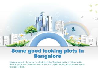 Some good looking plots in Bangalore