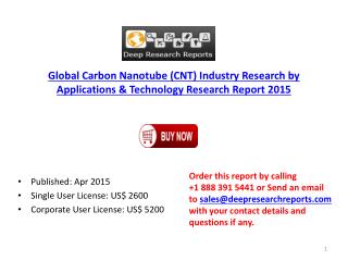 Global Carbon Nanotube Industry Share, Size & Policy Researc
