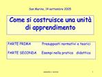 Come si costruisce una unit di apprendimento