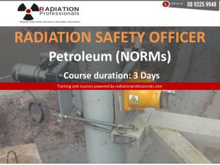 Radiation safety officer training– petroleum (norms) – 3 day