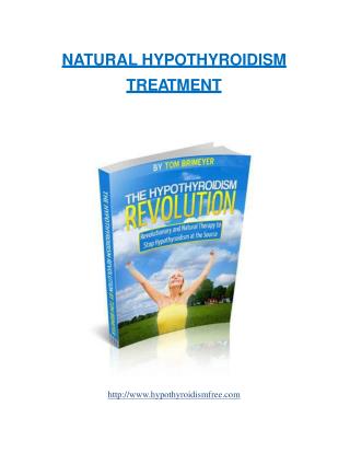 Natural Hypothyroidism Treatment