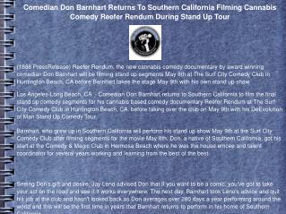 Comedian Don Barnhart Returns To Southern California Filming