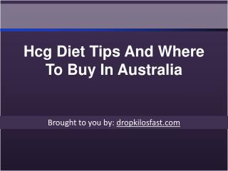 Hcg Diet Tips And Where To Buy In Australia