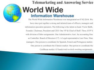 Telemarketing and Answering Service