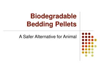 Biodegradable Bedding Pellets: Safer Alternative for Animal