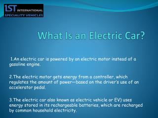 Electric Cars and Their Types