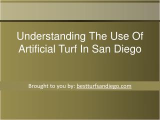 Understanding The Use Of Artificial Turf In San Diego