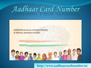 Aadhar Card Number