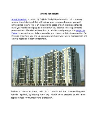Dajikaka Gadgil Developers Launched Anant Venkatesh Flats i