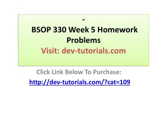 BSOP 330 Week 4 Quiz