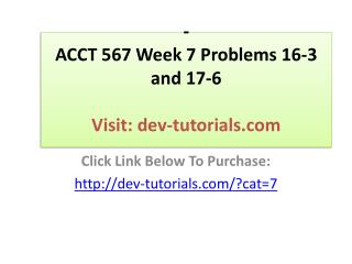 ACCT 567 Week 6 Problem 12-4