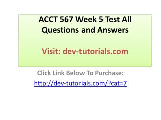 ACCT 505 Week 4 Midterm Exam