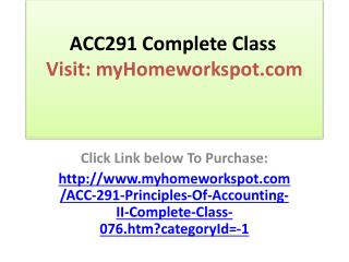 ACC 290 ( Principles Of Accounting I ) Entire Class All Week