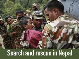 Search and rescue in Nepal