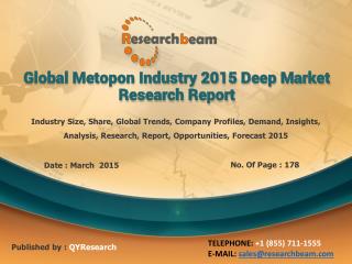Global Metopon Industry 2015 Deep Market Research Report