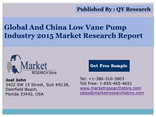 Global and China Low Vane Pump Industry 2015 Market Research