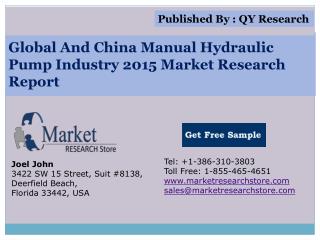 Global and China Manual Hydraulic Pump Industry 2015 Market