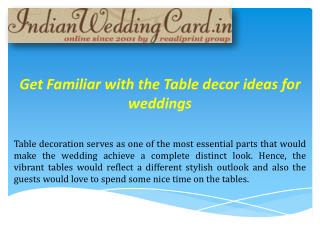 Table decor ideas for weddings