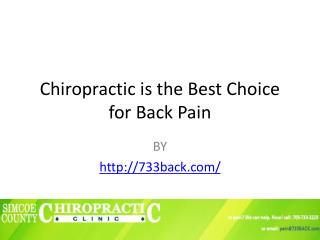 Chiropractic is the Best Choice for Back Pain