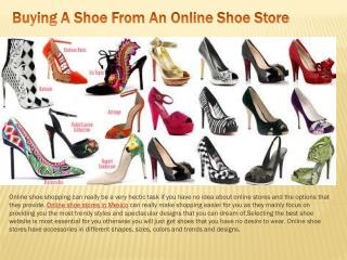 Buying A Shoe From An Online Shoe Store