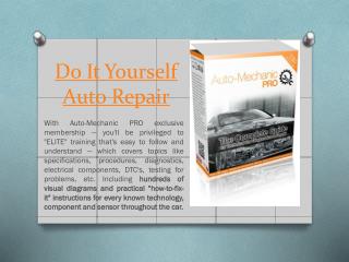 Do It Yourself Car Repair