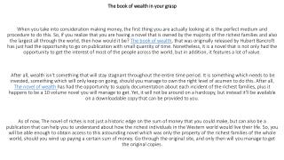 the book of wealth