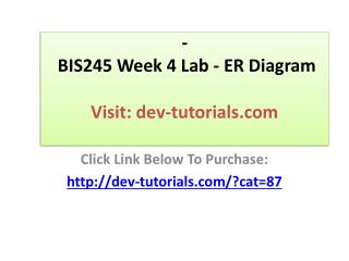 BIS245 Week 4 Lab - ER Diagram