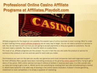 Professional Online Casino Affiliate Programs at Affiliates