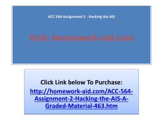 ACC 564 Assignment 2 - Hacking the AIS