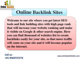 Online Backlink Sites