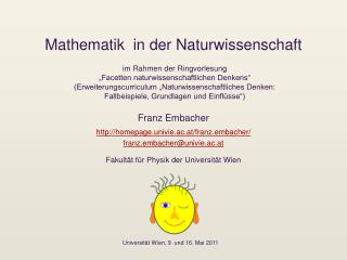 Mathematik in der Naturwissenschaft